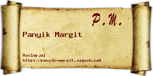 Panyik Margit névjegykártya